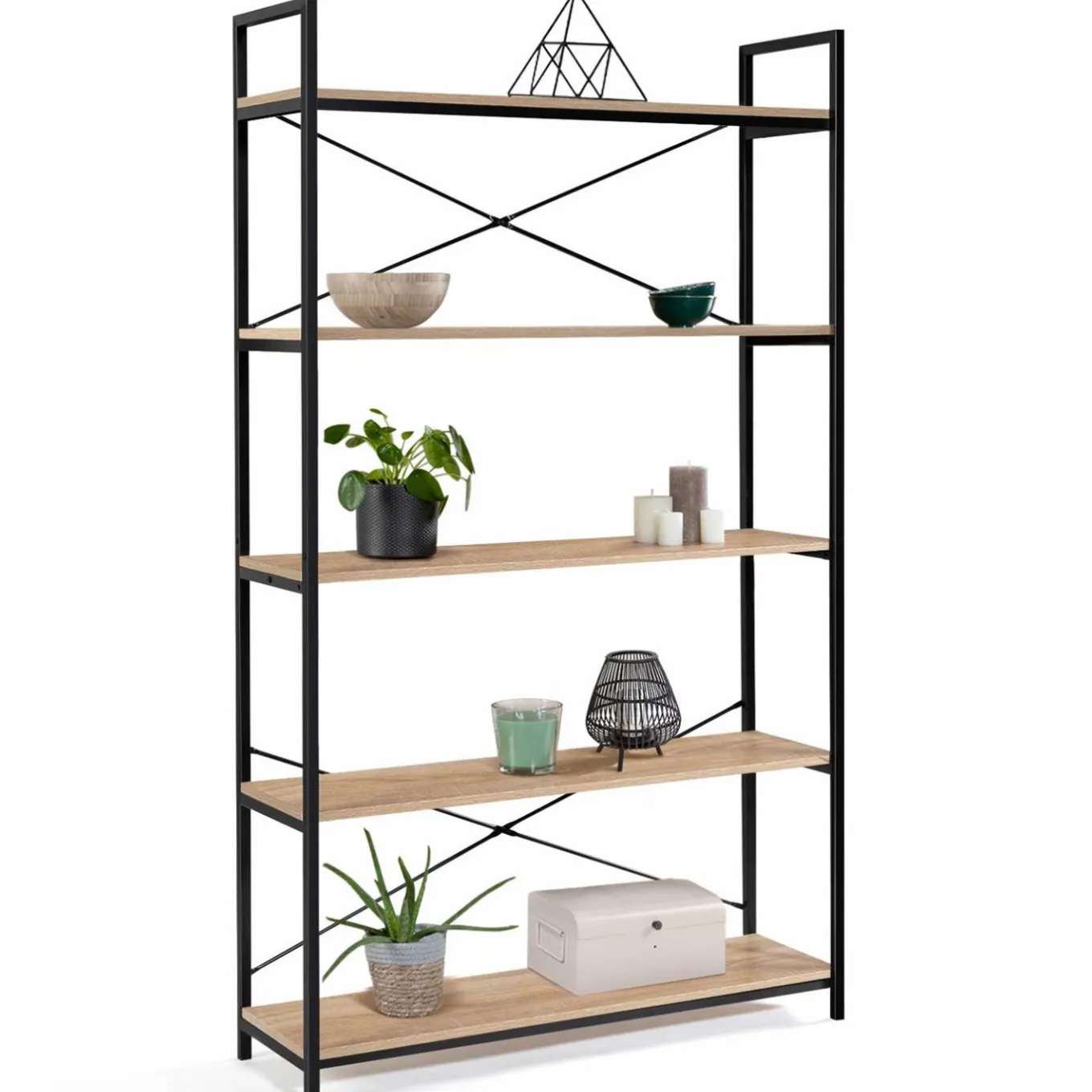 IDMarket Étagère métal style industriel 170 cm* Meubles Hauts|Collection Agencement Magasin