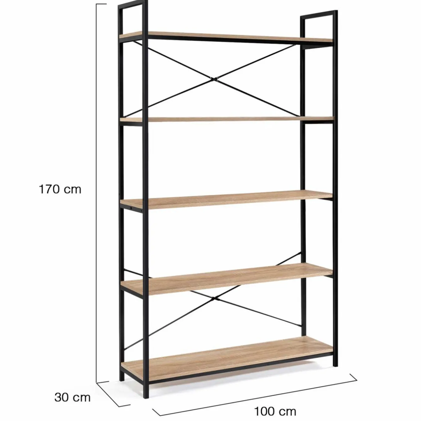 IDMarket Étagère métal style industriel 170 cm* Meubles Hauts|Collection Agencement Magasin