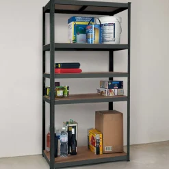 IDMarket Étagère métallique modulable 5 plateaux* Etagères Charges Lourdes|Meubles Bricolage Et Rayonnage