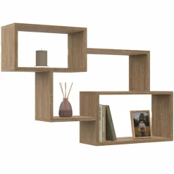 IDMarket Étagère murale bois façon hêtre double position* Décoration Et Accessoires|Collection Agencement Magasin
