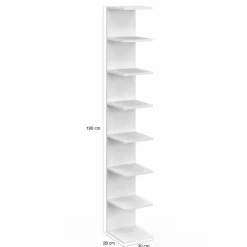 IDMarket Étagère murale suspendue double position blanche 190 cm* Etagères|Petits Meubles