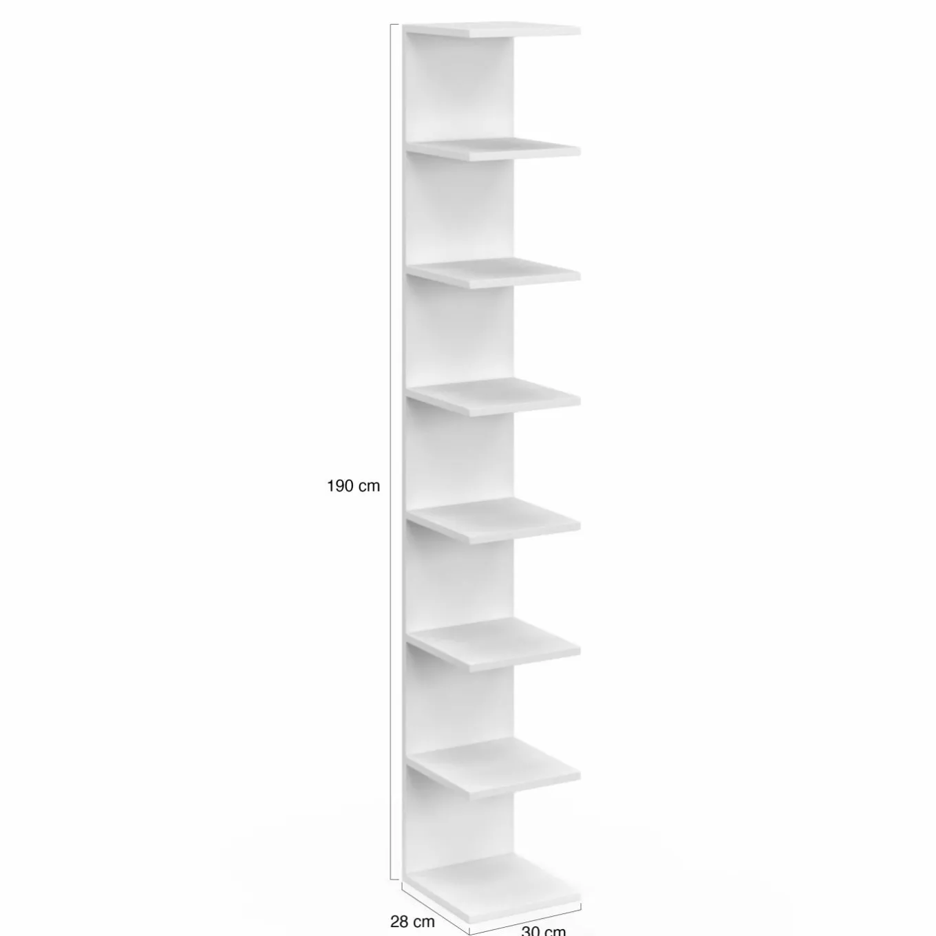 IDMarket Étagère murale suspendue double position blanche 190 cm* Etagères|Petits Meubles