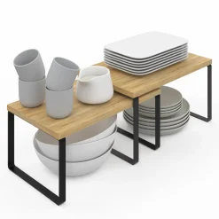 IDMarket Étagères de rangement pour placard : lot de 4* Accessoires Salle De Bain|Dessertes Et Éléments De Cuisine