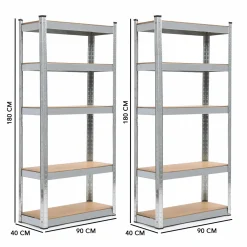 IDMarket Étagères modulables charges lourdes en métal* Etagères Charges Lourdes|Meubles Bricolage Et Rayonnage