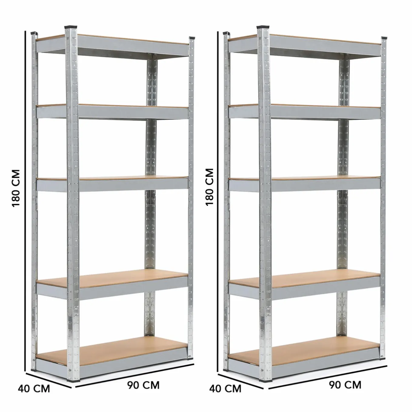 IDMarket Étagères modulables charges lourdes en métal* Etagères Charges Lourdes|Meubles Bricolage Et Rayonnage