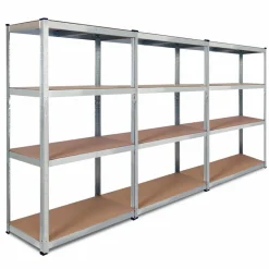 IDMarket Étagères modulables charges lourdes en métal 150 cm* Etagères Charges Lourdes|Meubles Bricolage Et Rayonnage