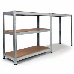 IDMarket Étagères modulables charges lourdes en métal 150 cm* Etagères Charges Lourdes|Meubles Bricolage Et Rayonnage