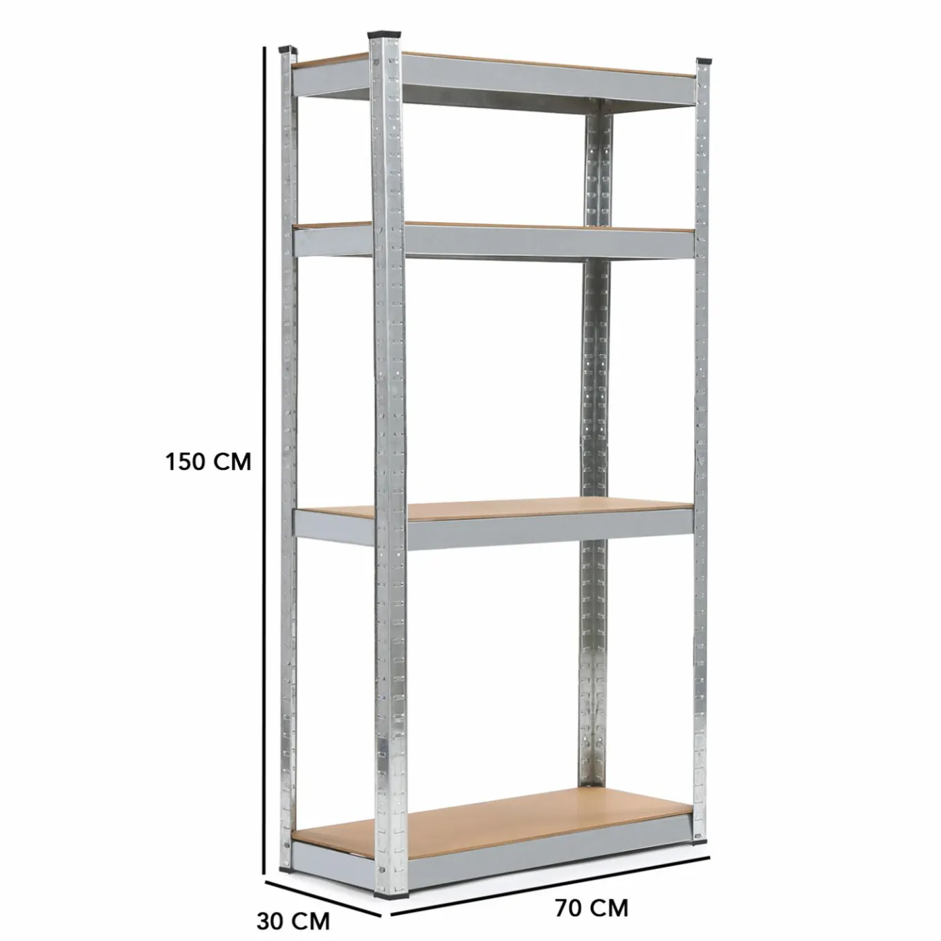IDMarket Étagères modulables charges lourdes en métal 150 cm* Etagères Charges Lourdes|Meubles Bricolage Et Rayonnage