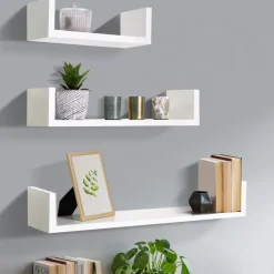 IDMarket Étagères murales blanches laquées* Décoration Et Accessoires|Collection Agencement Magasin