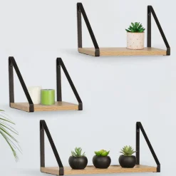 IDMarket Étagères murales bois métal style industriel* Décoration Et Accessoires|Collection Agencement Magasin