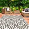 IDMarket Tapis d'extérieur pour terrasse couleur taupe* Revêtement Sol Extérieur