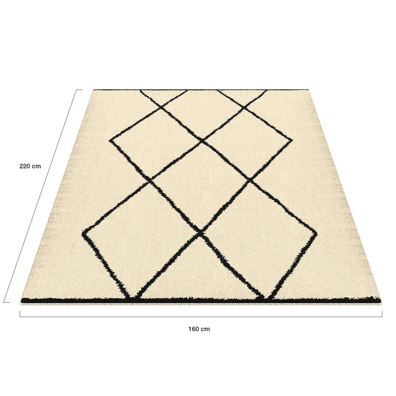 IDMarket Tapis d'intérieur rectangle à motifs berbère 160 x 220 cm* Décoration Et Accessoires