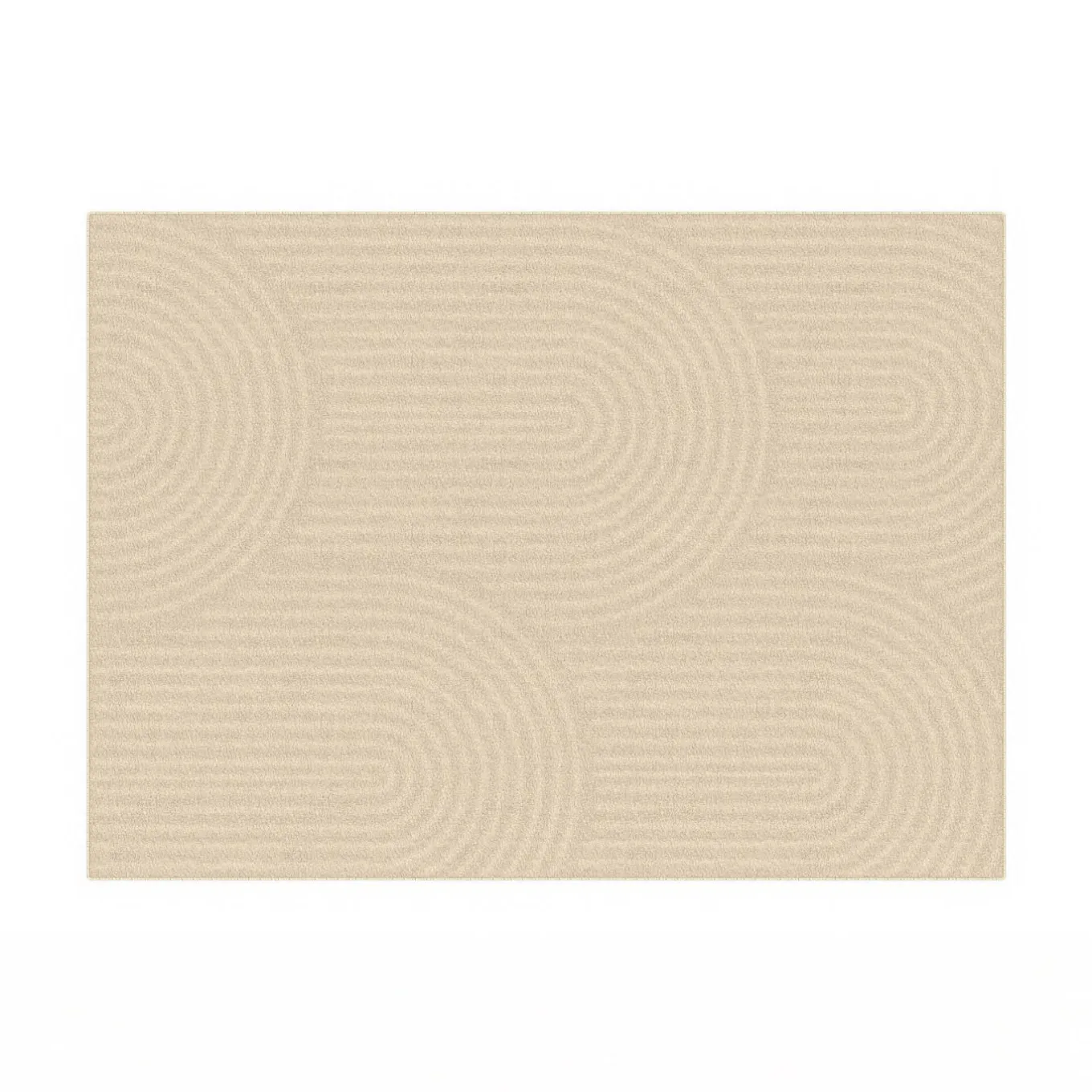 IDMarket Tapis d'intérieur rectangle à motifs circulaire beige 160 x 220 cm* Décoration Et Accessoires