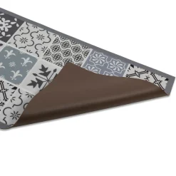 IDMarket Tapis en vinyle effet carreaux de ciment noir et blanc 66 x 160 cm* Décoration Et Accessoires