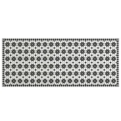IDMarket Tapis en vinyle effet mosaïque noir et blanc 66 x 160 cm* Décoration Et Accessoires