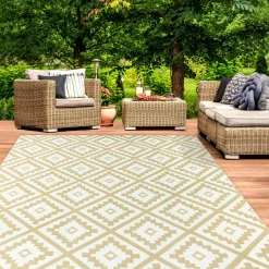 IDMarket Tapis extérieur beige 270x370cm* Revêtement Sol Extérieur