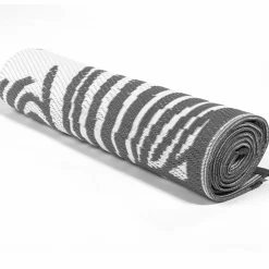 IDMarket Tapis extérieur gris et blanc motifs tropicaux 270 x 370 cm* Revêtement Sol Extérieur