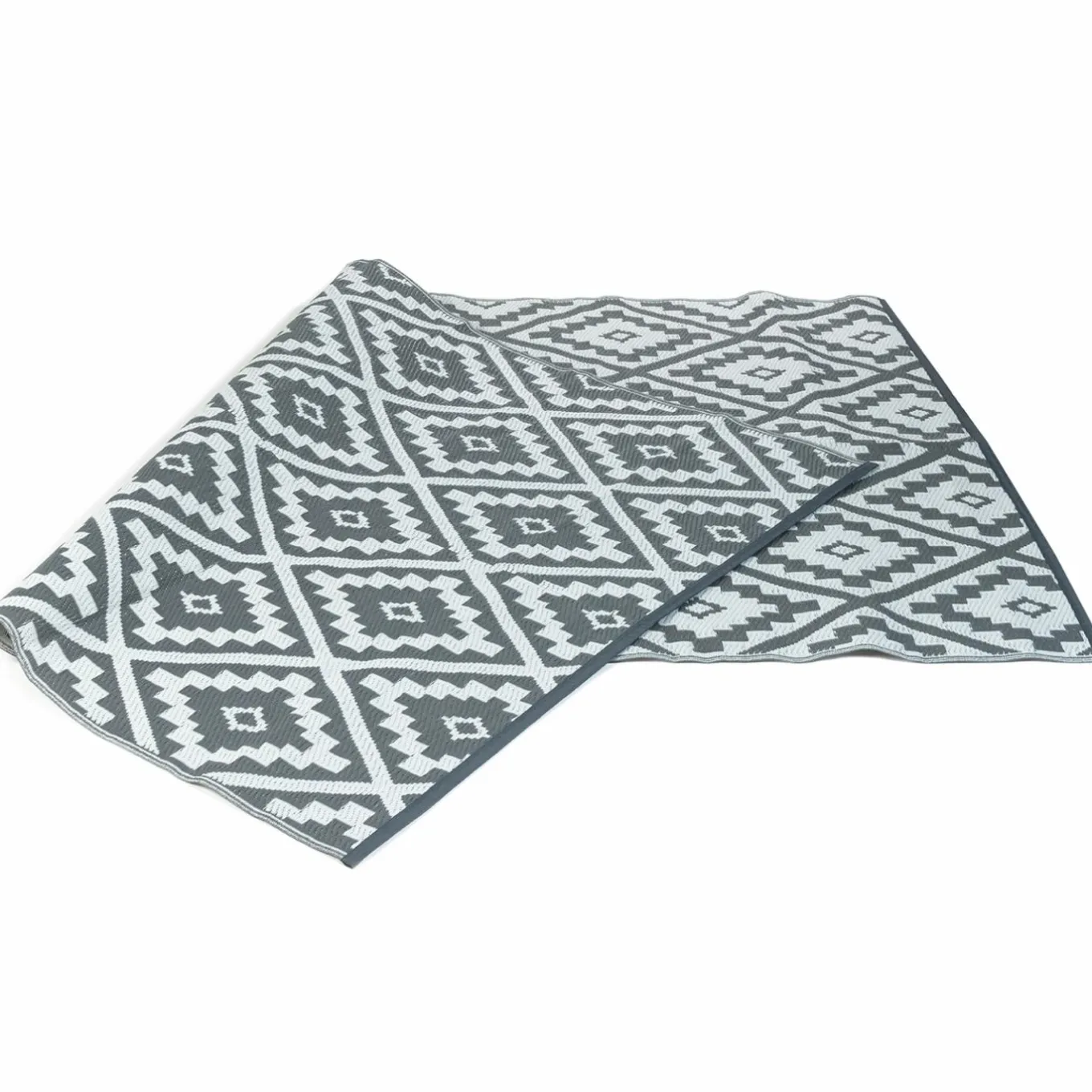 IDMarket Tapis extérieur gris motifs géométriques 270 x 470 cm* Revêtement Sol Extérieur