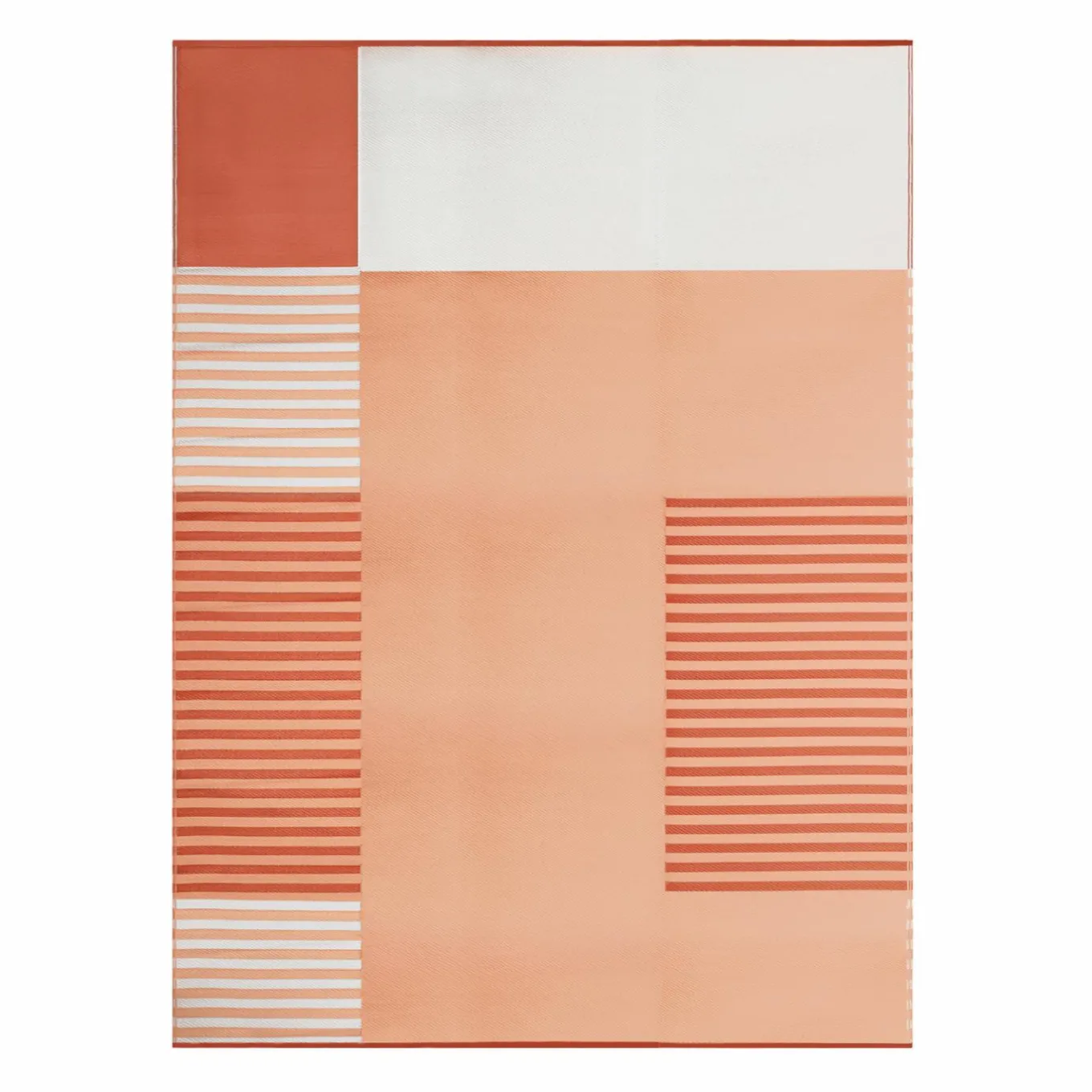 IDMarket Tapis extérieur terracotta à formes géométriques* Revêtement Sol Extérieur