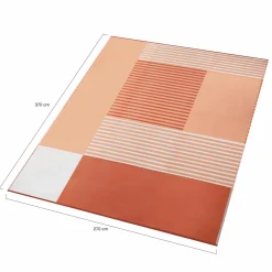 IDMarket Tapis extérieur terracotta à formes géométriques* Revêtement Sol Extérieur