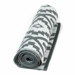 IDMarket Tapis extérieur terrasse motifs géométriques gris et blanc 120 x 180 cm* Revêtement Sol Extérieur