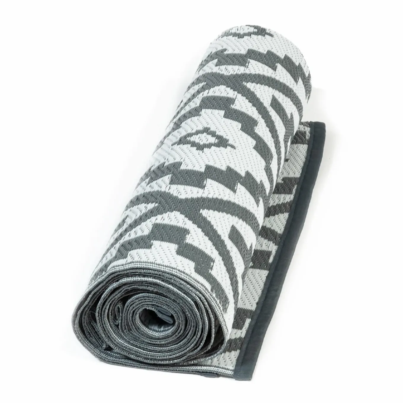 IDMarket Tapis extérieur terrasse motifs géométriques gris et blanc* Revêtement Sol Extérieur