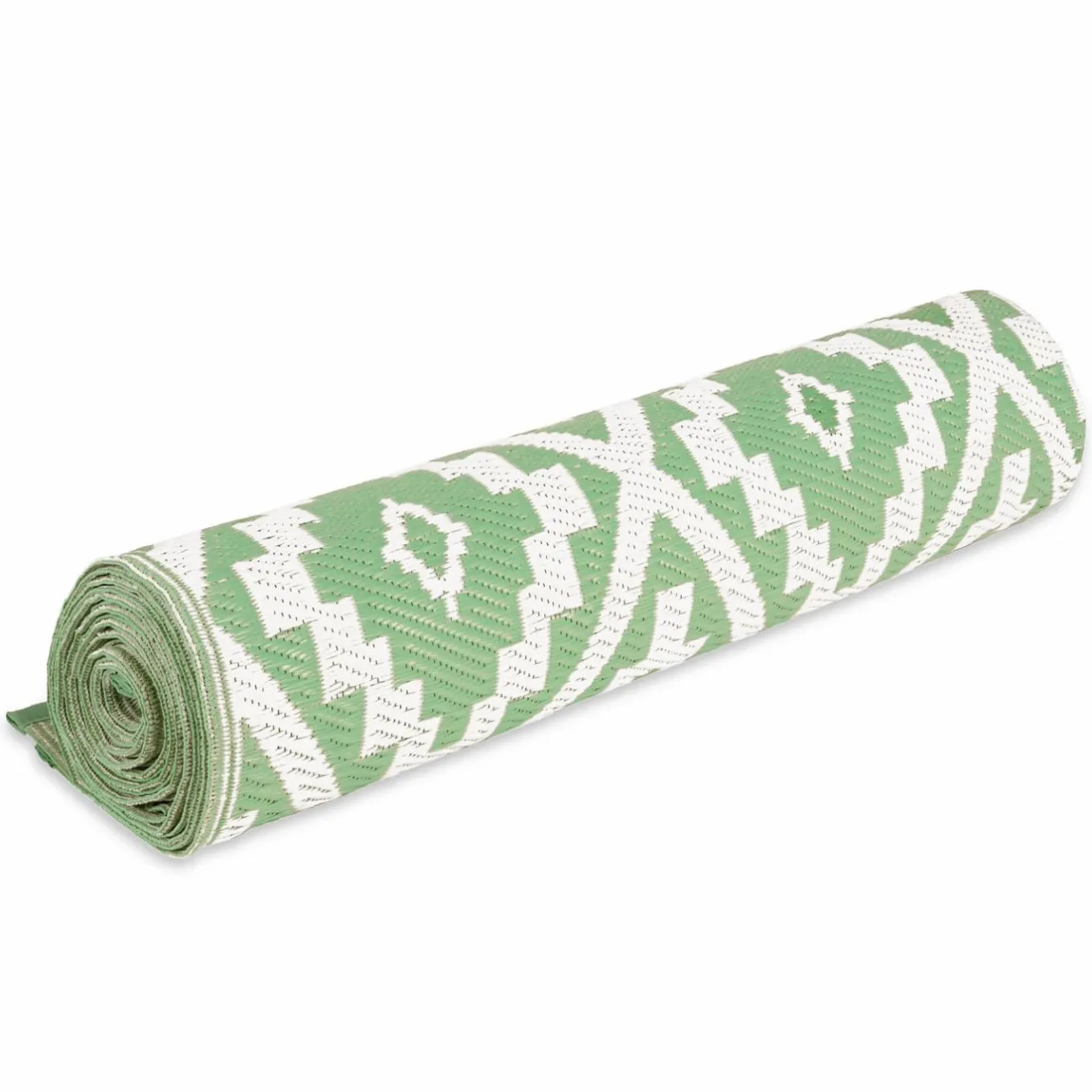 IDMarket Tapis extérieur vert sauge et blanc motifs géométriques 180 x 280 cm* Revêtement Sol Extérieur