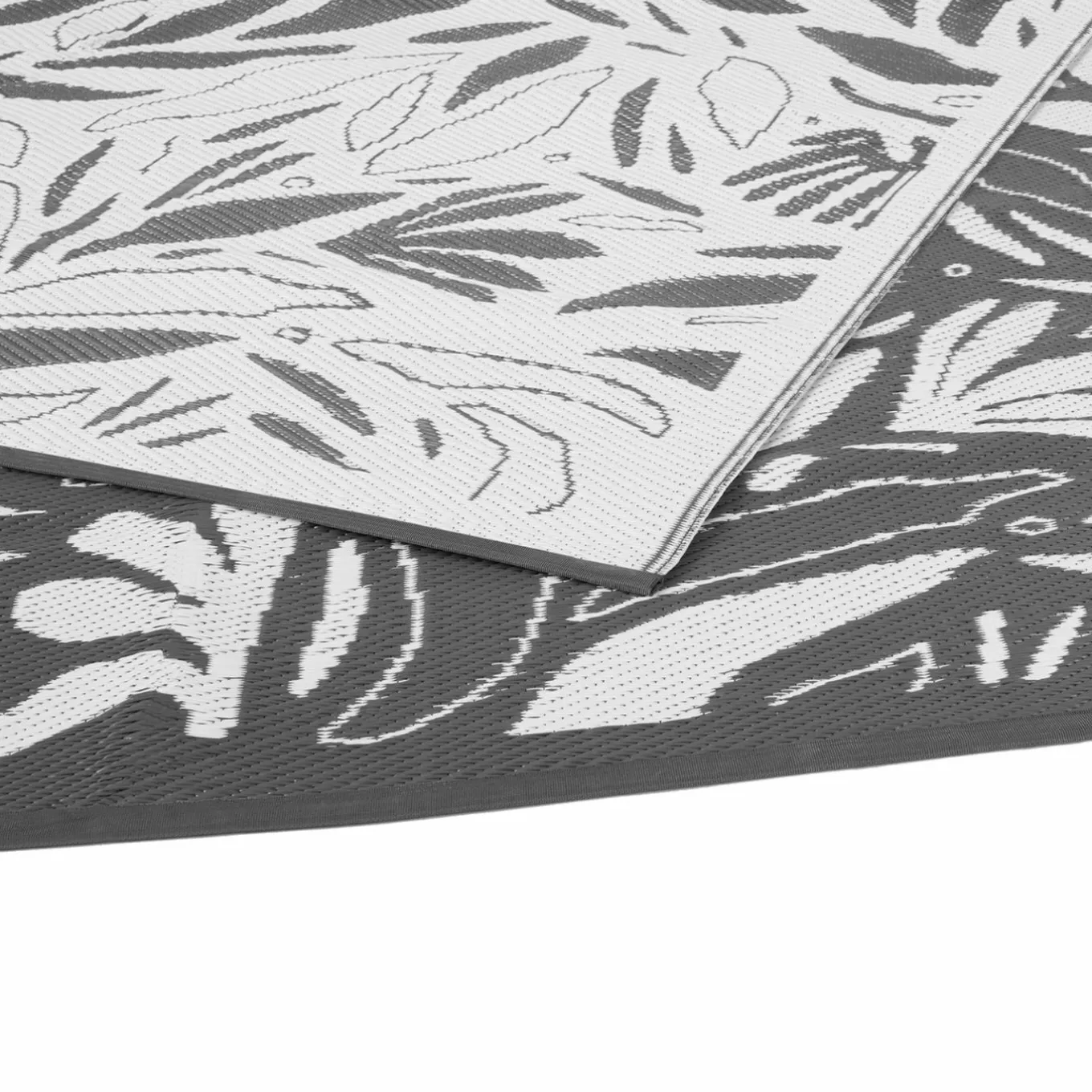 IDMarket Tapis extérieur 180x280 cm gris et blanc* Revêtement Sol Extérieur