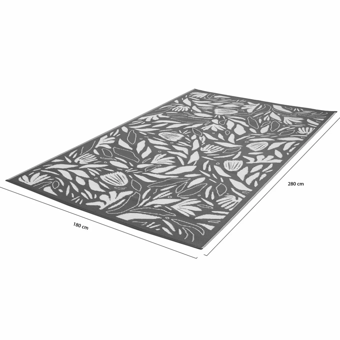IDMarket Tapis extérieur 180x280 cm gris et blanc* Revêtement Sol Extérieur