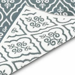 IDMarket Tapis extérieur 180x280 cm gris et blanc* Revêtement Sol Extérieur