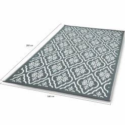 IDMarket Tapis extérieur 180x280 cm gris et blanc* Revêtement Sol Extérieur