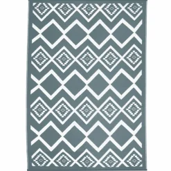 IDMarket Tapis extérieur 180x280 cm gris et blanc* Revêtement Sol Extérieur