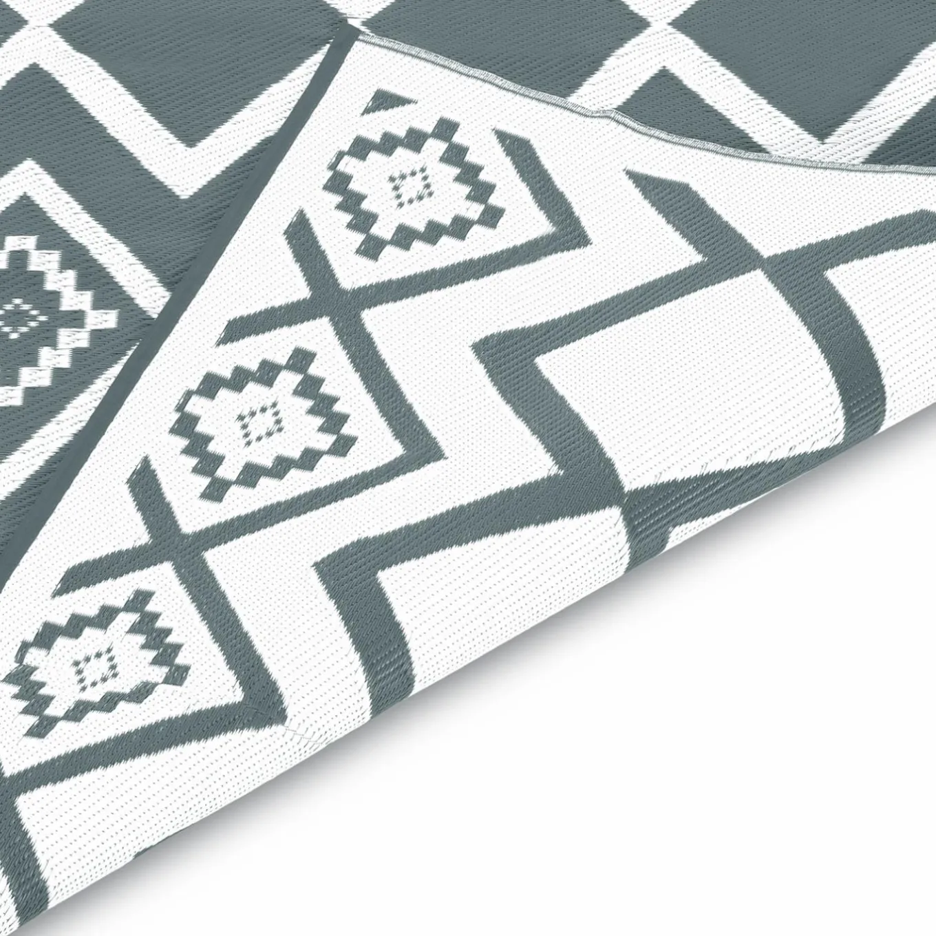 IDMarket Tapis extérieur 180x280 cm gris et blanc* Revêtement Sol Extérieur