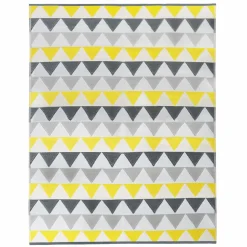 IDMarket Tapis extérieur 270x370 cm triangles gris et jaune* Revêtement Sol Extérieur
