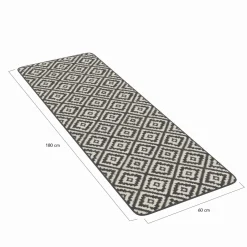 IDMarket Tapis intérieur gris et blanc 60x180cm* Décoration Et Accessoires