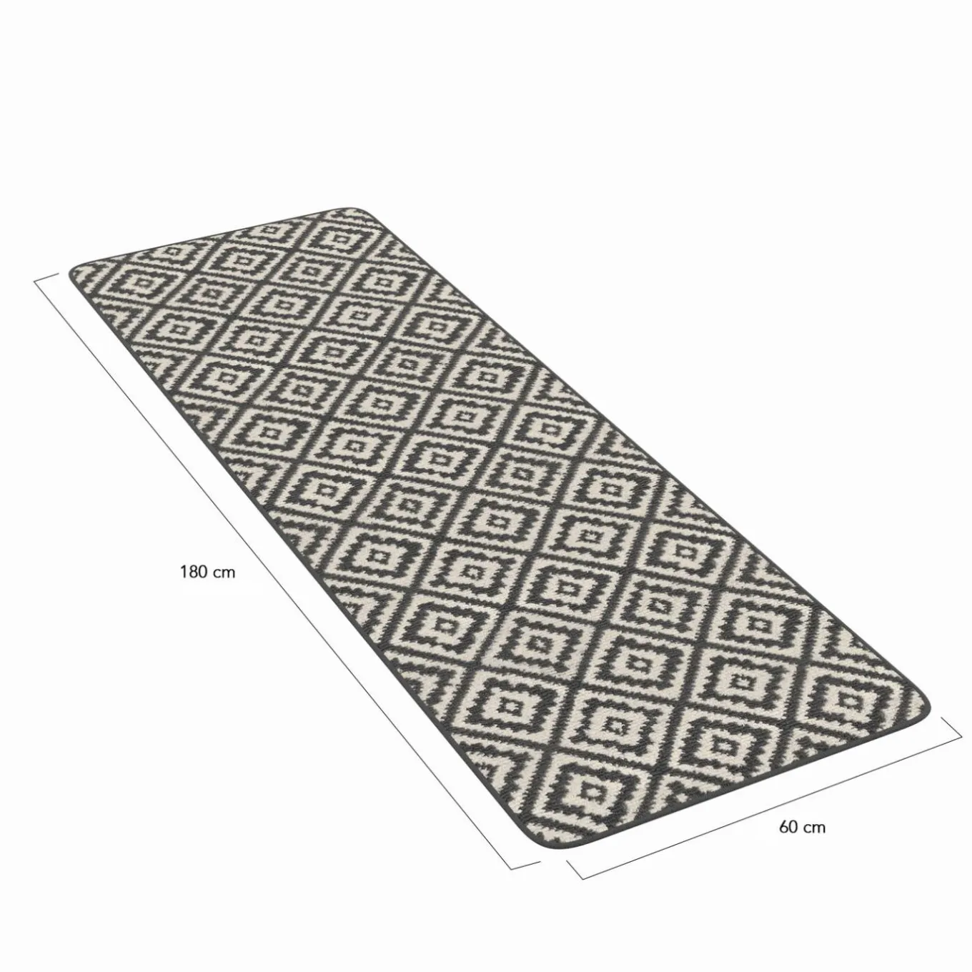 IDMarket Tapis intérieur gris et blanc 60x180cm* Décoration Et Accessoires