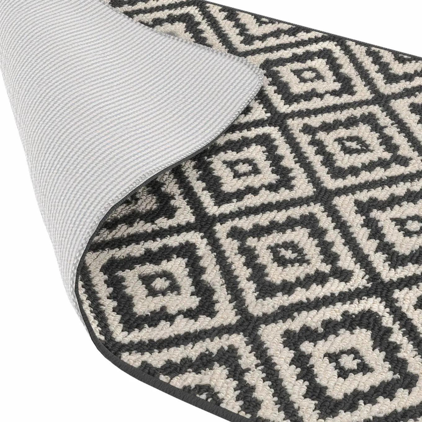IDMarket Tapis intérieur gris et blanc 60x180cm* Décoration Et Accessoires