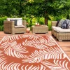 IDMarket Tapis tropical d'extérieur terracotta et blanc* Revêtement Sol Extérieur