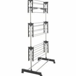 IDMarket Étendoir pliable avec grande capacité et 30 accessoires H.145 cm* Séchoirs À Linge