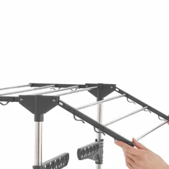 IDMarket Étendoir pliable avec grande capacité et 30 accessoires H.145 cm* Séchoirs À Linge
