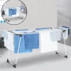 IDMarket Étendoir pliable et extensible de 160 à 211 cm gris et blanc* Séchoirs À Linge
