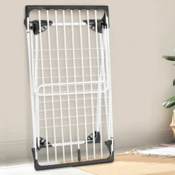 IDMarket Étendoir pliable et extensible de 160 à 211 cm gris et blanc* Séchoirs À Linge