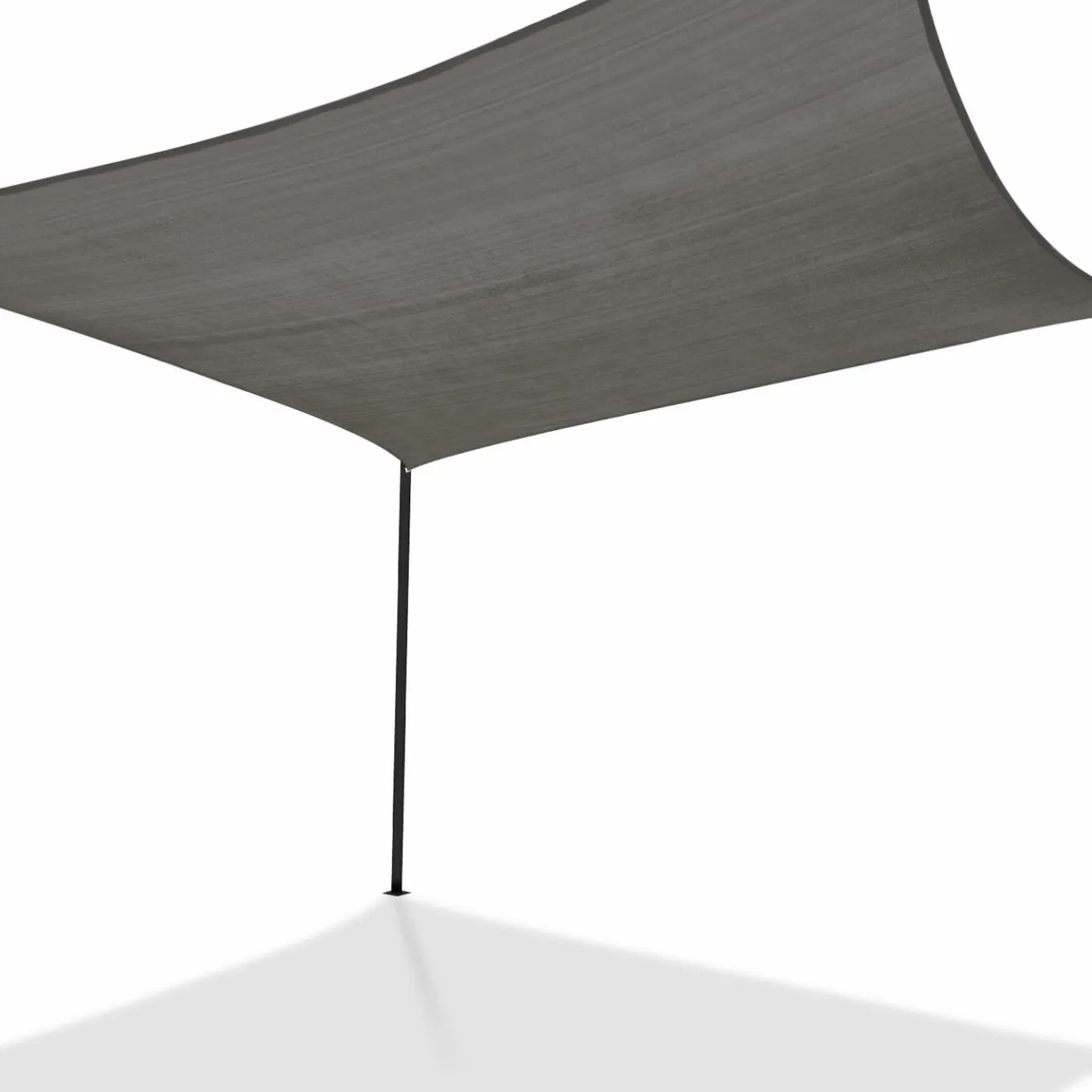 IDMarket Toile ombrage carré haute densité gris 4x4 m* Voiles D'Ombrage