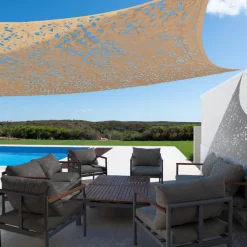 IDMarket Toile ombrage rectangulaire camouflage sable 3x4 m* Voiles D'Ombrage