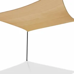 IDMarket Toile ombrage rectangulaire haute densité couleur sable 4x6 m* Voiles D'Ombrage