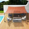 IDMarket Toile ombrage terracotta camouflage rectangulaire 4x6m* Voiles D'Ombrage