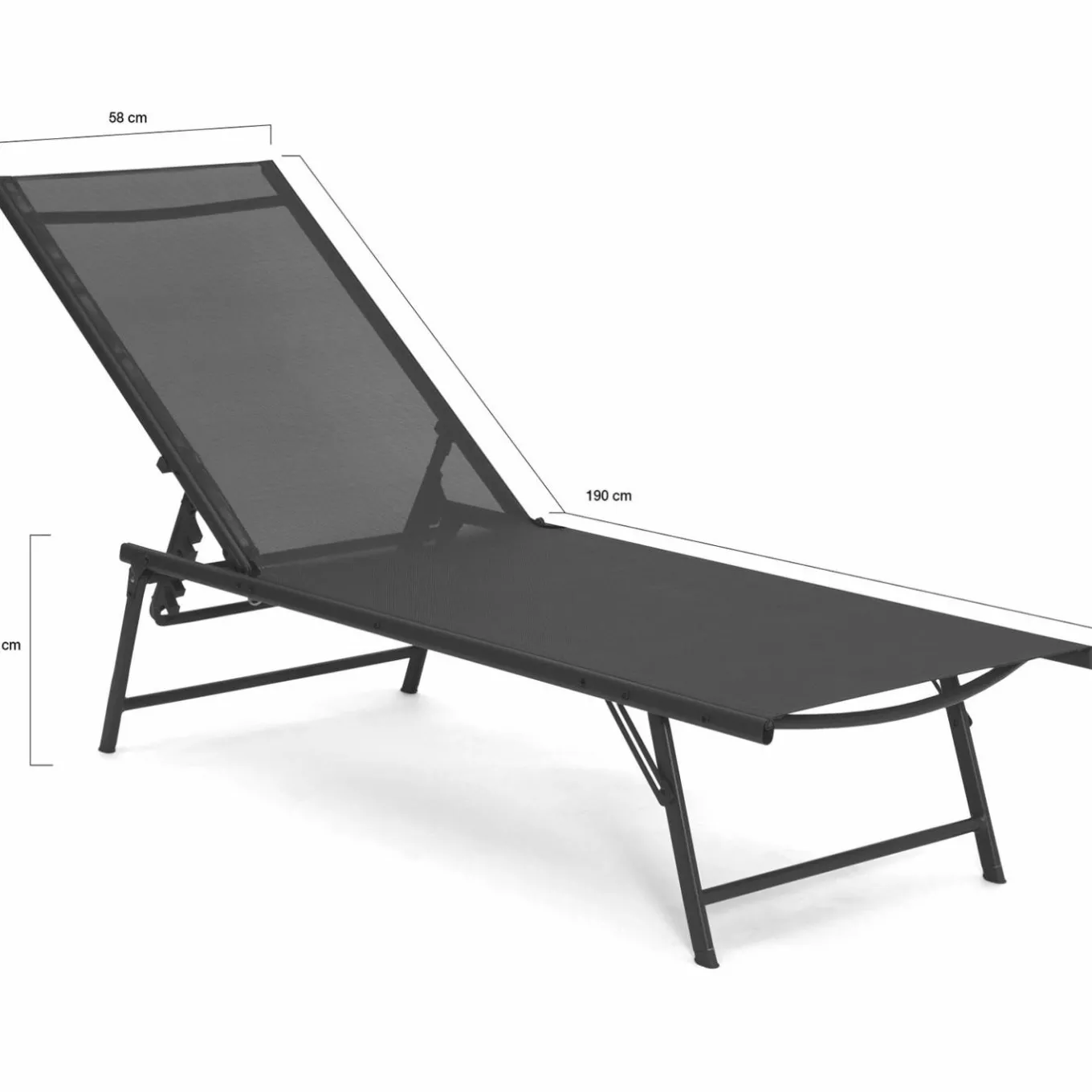 IDMarket Transats de jardin acier gris anthracite et toile grise - lot de 2* Bains De Soleil|Fauteuils De Jardin