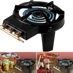 IDMarket Trépied à gaz* Dessertes Et Éléments De Cuisine