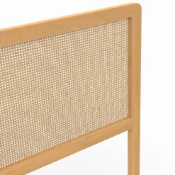 IDMarket Tête de lit aspect cannage et bois 160 cm* Meubles En Bois|Collection Cannage