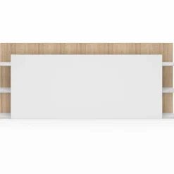 IDMarket Tête de lit avec rangements blanc et bois sur pied* Têtes De Lit|Chambre Complète Adulte